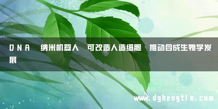 DNA 纳米机器人 可改造人造细胞 推动合成生物学发展